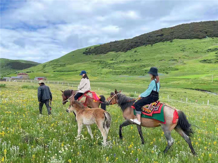 游客在祝?；êｓw驗(yàn)騎馬  任剛.jpg